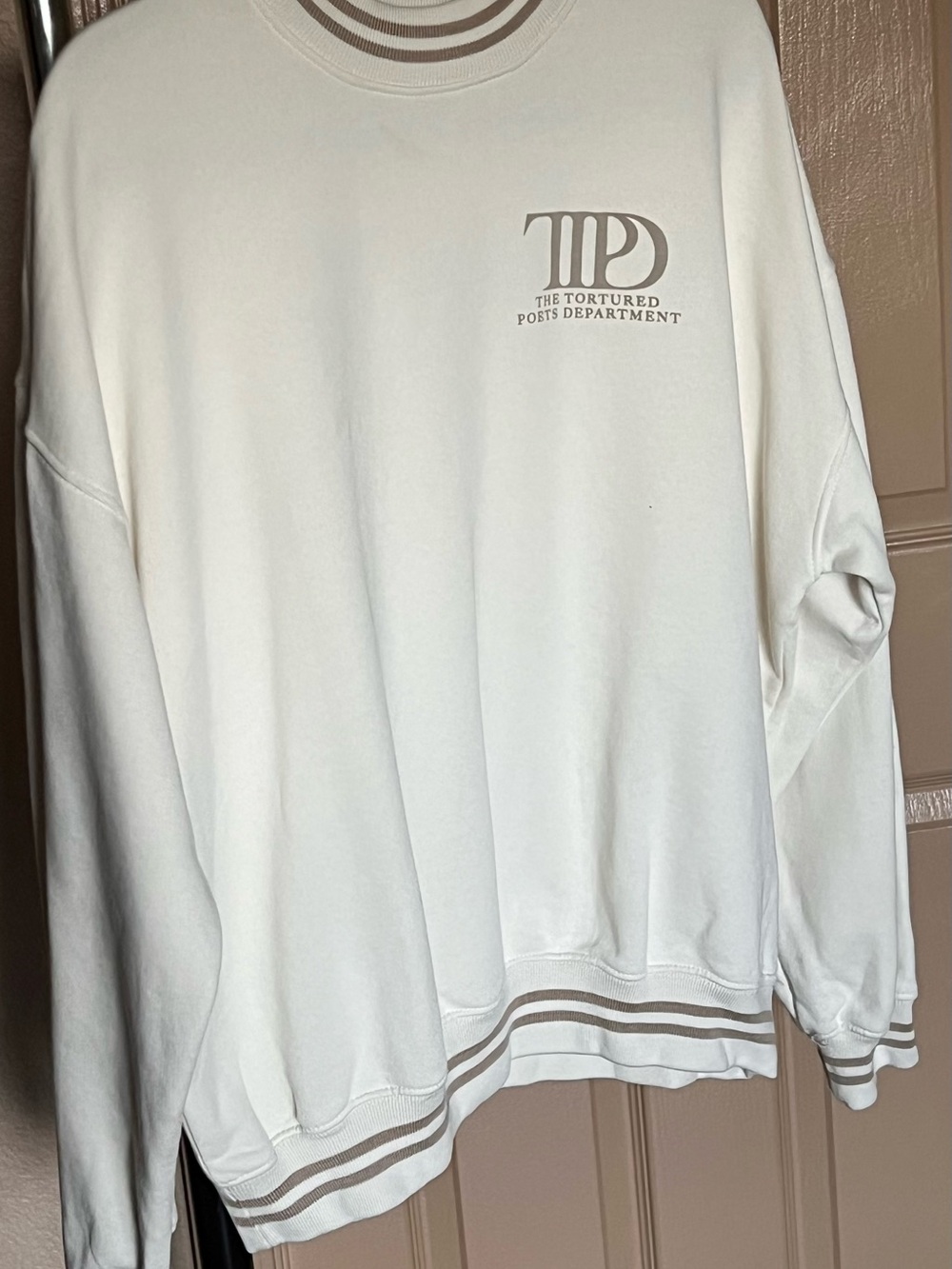 Taylor Swift TTPD Cream Logo Sweatshirt